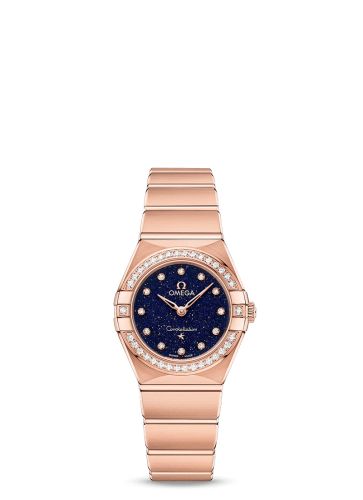 Omega Constellation Manhattan 25 Quartz Sedna Gold / Aventurine / Diamond